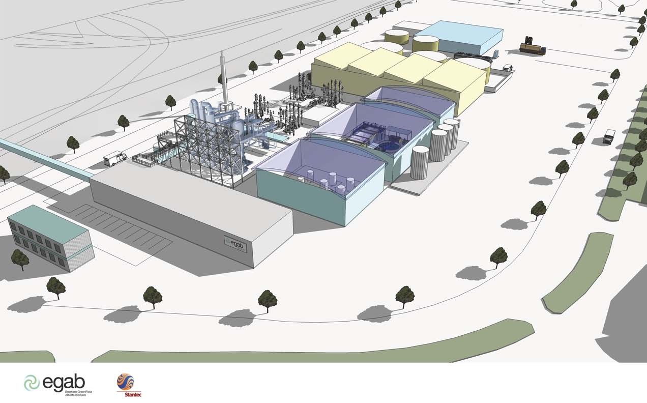 3d rendering waste to biofuels site, Edmonton Canada