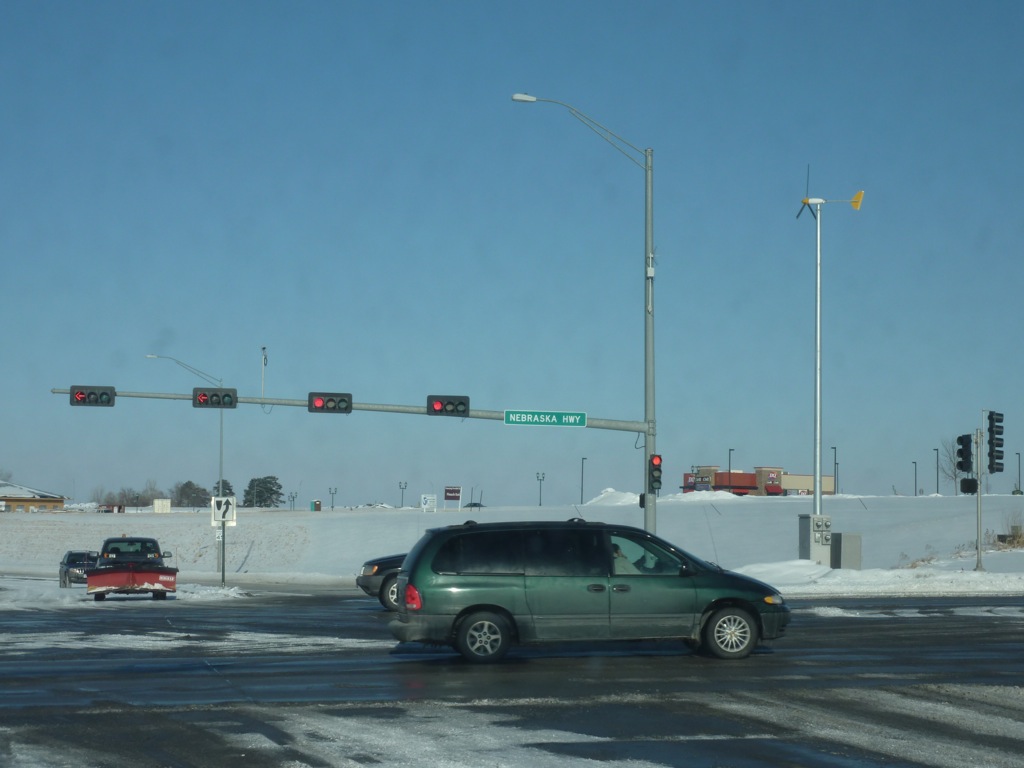 Solar and wind powered traffic lights
