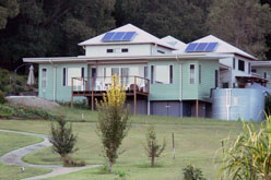 green house Environmentally friendly houses use 80 per cent less energy