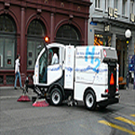 hydrogen powered vehicle in Basel - Germany The hydrogen powered cleaning vehicle in operation on the streets of Basel - Germany