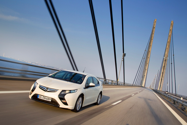 opel ampera electric vehicle, electric car, hybrid vehicle