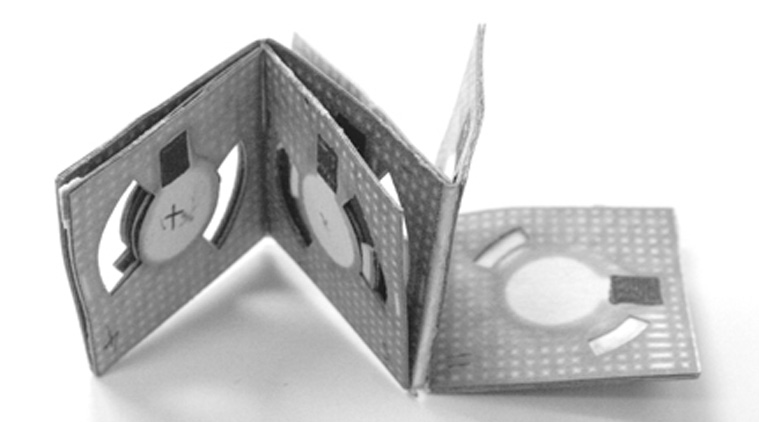 Origami paper battery