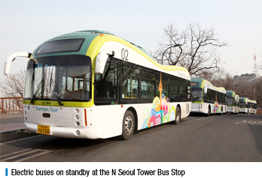The Namsan Electric Buses Electric Buses a New Attraction in Seoul City